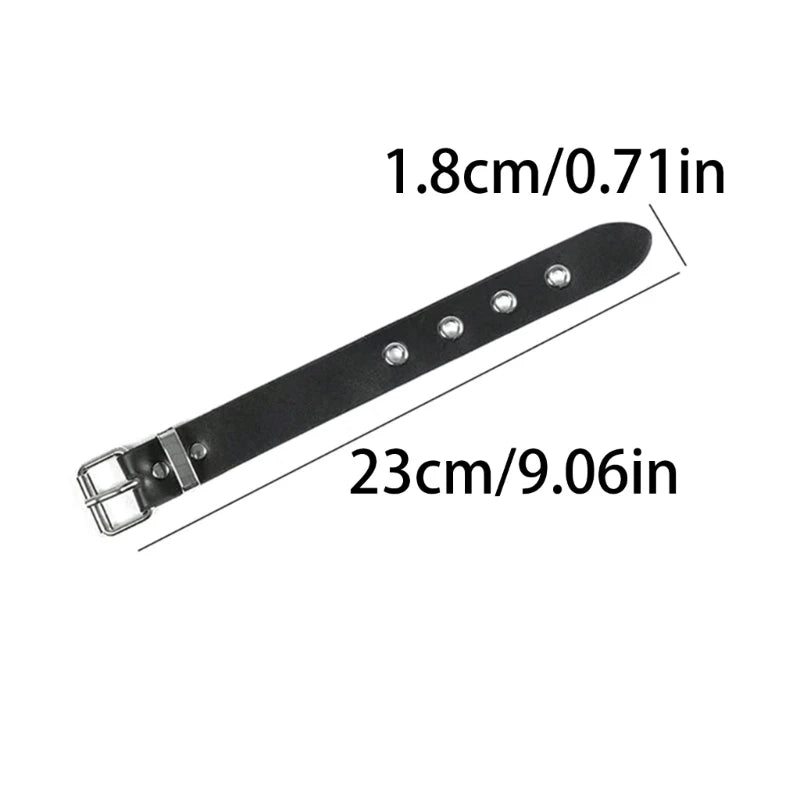 Fashion Wide Strap Bracelet Adjustable Length Bracelet Suitable for Punk Party