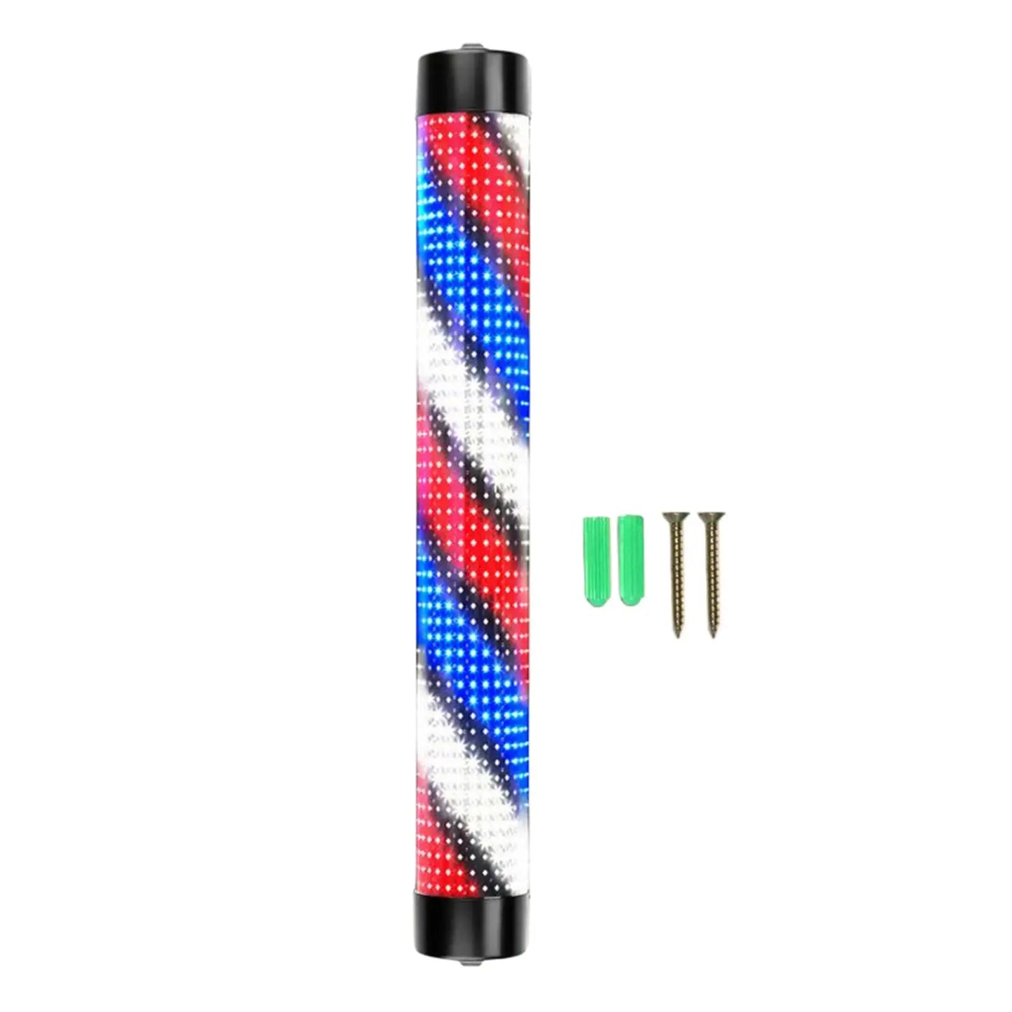 Rotating Barber Rod Lights Barber Shop Pole Waterproof Hair Salon Indoor Neon Signs Wall Mounted Hairdressing Stripes Lights
