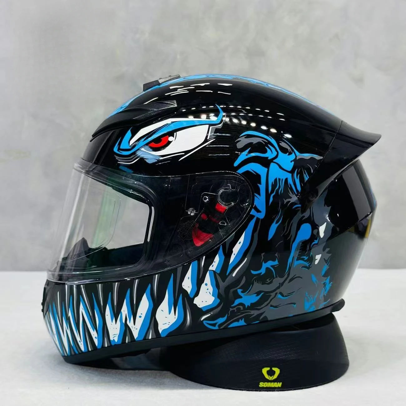 Unisex Design Little Turtle Model Full Face Motorcycle Helmet Reduces Wind Noise and Buffeting for Peaceful Riding All Seasons