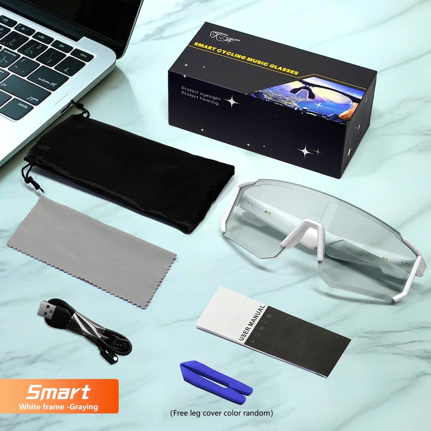 QY-Pro1 Bluetooth Smart Glasses AI Intelligent Translation Sunglasses Voice Remote Control Music Eyewear Waterproof Eyeglasses