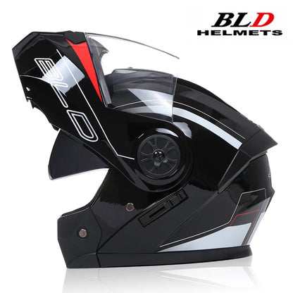 DOT Approved Personalised Flip Up Motorcycle Helmet For Men Women Safety Downhill Motocross Racing Modular Full Face Casco Moto