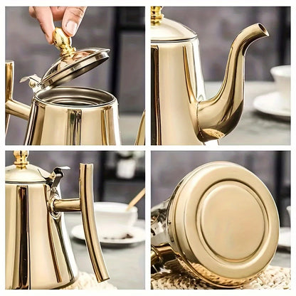 Coffee Pot Set with Filter - 1L/1.5L/2L Capacities Heat Resistant Tea Kettle for Restaurant  teapot Home Use -