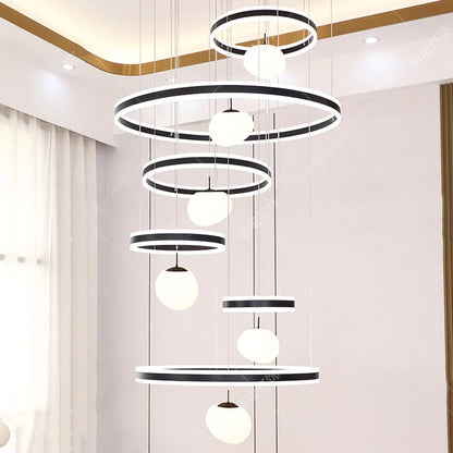 Modern Stair chandelier Pendant lights indoor lighting Ceiling lamp hanging light led Chandeliers for living room indoor lightin