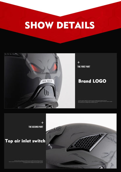 MT New Full Face Helmet Motorcycle Helmets Modular High Quality DOT ECE Approved Personality Off Road Moto Helmets Fashion