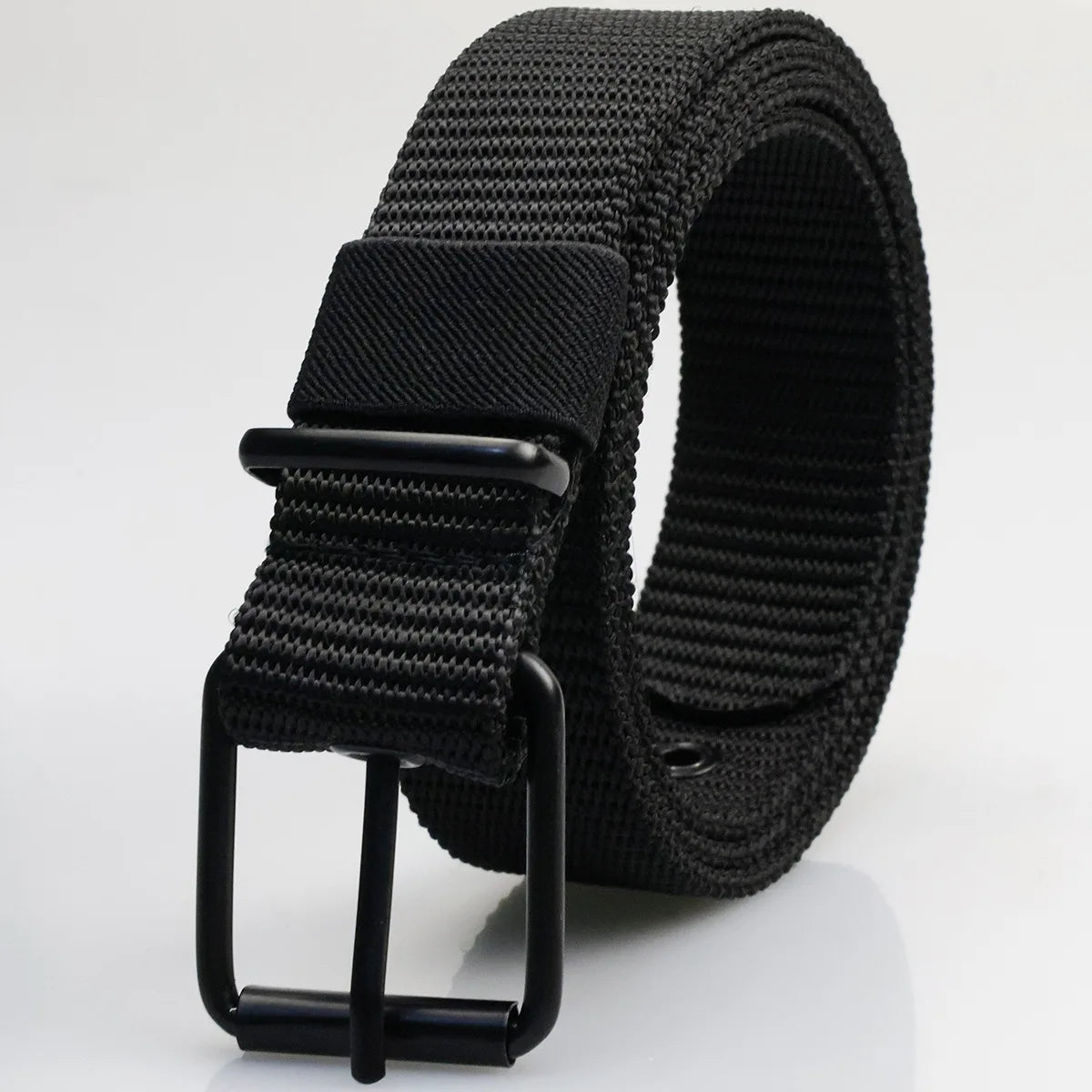 New Porous Pin Buckle Canvas Belt Men's Fashion Versatile Belt Student Youth Military Training Extended Denim Designer Belt