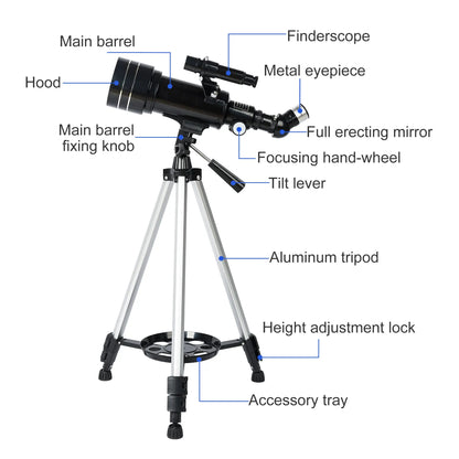 16-120x70mm Astronomical Telescope for Kids & Adults Aperture 400mm refractor Refracting Telescope for Beginners in Astronomy
