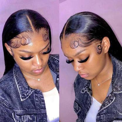 180D 13X4 Straight Lace Front Wigs Straight Human Hair Wigs For Women Human Lace Wigs Brazilian Lace Wigs Straight Frontal Wigs