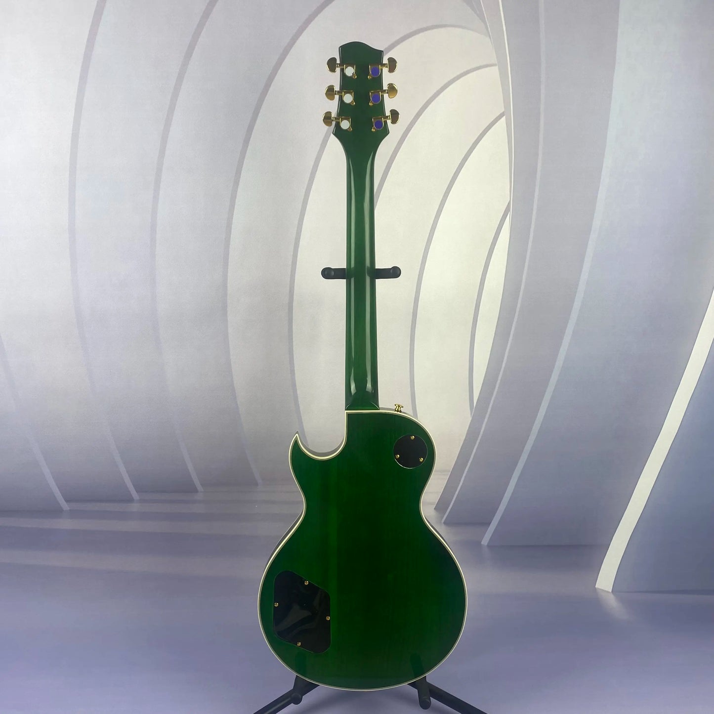 Shipped from the USA Brand New 6-String Green Big Flower Custom Electric Guitar