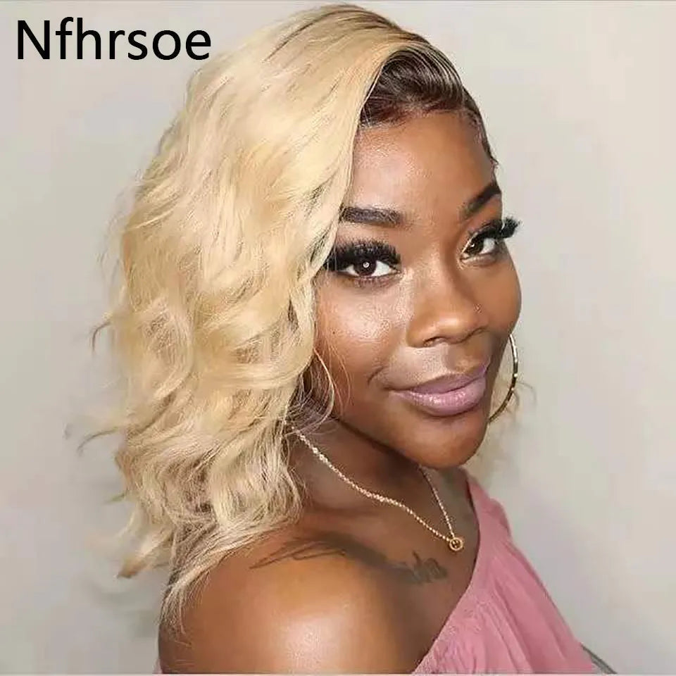 4T 613 Ombre Lace Front Human Hair Wigs Preplucked 13x4 Blonde Wave Lace Front Wig Human Hair Glueless Lace Frontal Wigs