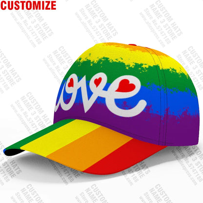Rainbow Flag Baseball Cap Love Bisexual Gay Pride Hat Lesbian Lgbt Travel Philly Progress Six Colorful Peace Homosexual Headgear