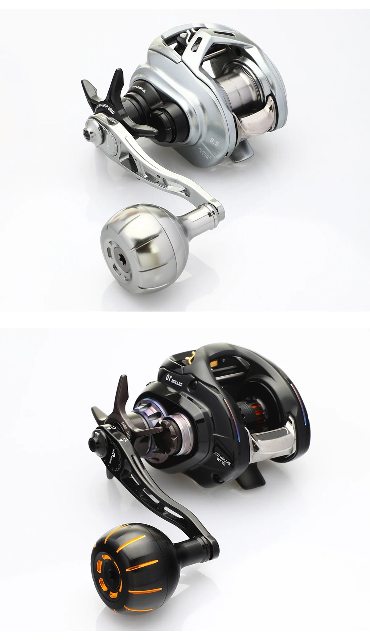 HEIGHTEN Carbon Fiber Fishing Reel Single Cast Spinning Wheel Hand Crank Handle Round Single Grip Fishing Wheel Crankshaft