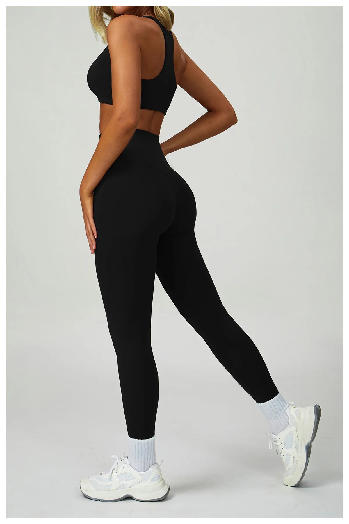 3PCS Yoga Sets Workout Set Women 2 Pieces Gym Suits High Waist Leggings Sport Bra Outfits Long Sleeve Fitness Running Sportswear