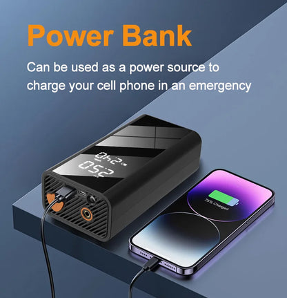 Car Jump Starter With Air Compressor LCD Screen  Portable Booster Charger 1200A Powerful Car Battery Starting Device Car Starter