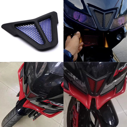 Dirt bike accessories moto decorative air Inlet Head Cover Aluminum Mesh Intake Guard Protector for Yamaha R15-V3 2017-2020
