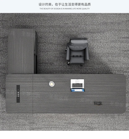 L Shape Storage Executive Desk Designer Computer Bureaux Table Computer Desks Workstation Modern Mesa Escriotorio Home Office