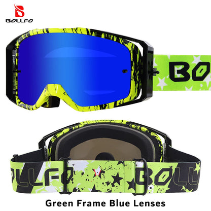 Youth MX Goggles with Tearoffs Windproof Motocross Glasses Men Dual-Cycle Defogging UV400 Protection Dirt Bike Enduro Goggles