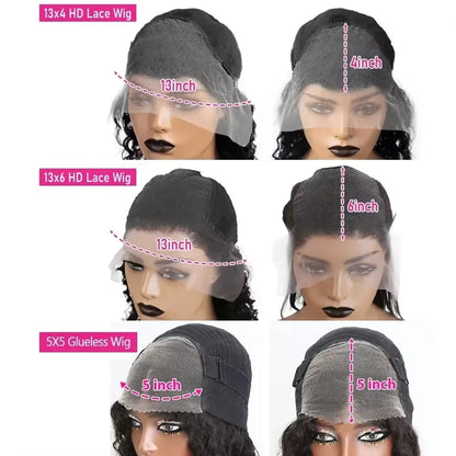 40 42 Inch Loose Wave 13x6 HD Lace Frontal Wig Human Hair Brazilian Loose Deep Waves Curly Wigs Lace Front Wigs For Women