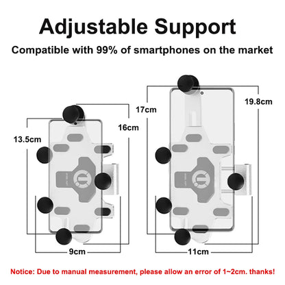 Shock-Absorbing Phone Holder for Motorcycle Bicycle 2024 Upgraded Alloy Rotary Adjustment Mobile Phone Navigation Bracket