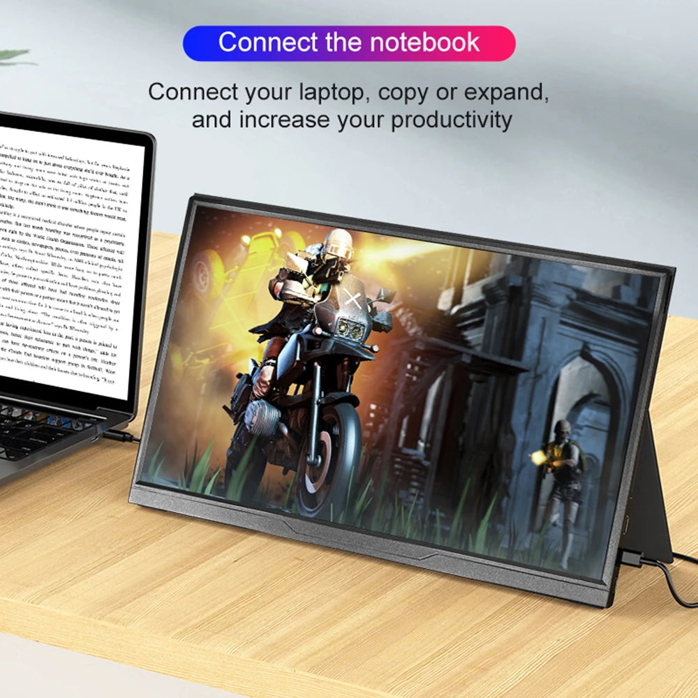 16inch Portable Monitor 2.5K/120HZ/100%sRGB  For Laptop XBox PS4 / 5 Switch Cell Phone Computer Extension Gaming  Travel Screen