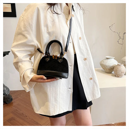 Trend Luxury Designer Ladies Handbag Women's Vintage PU Leather Shell Bag Casual Crossbody Bags for Women Shoulder Bag for Phone
