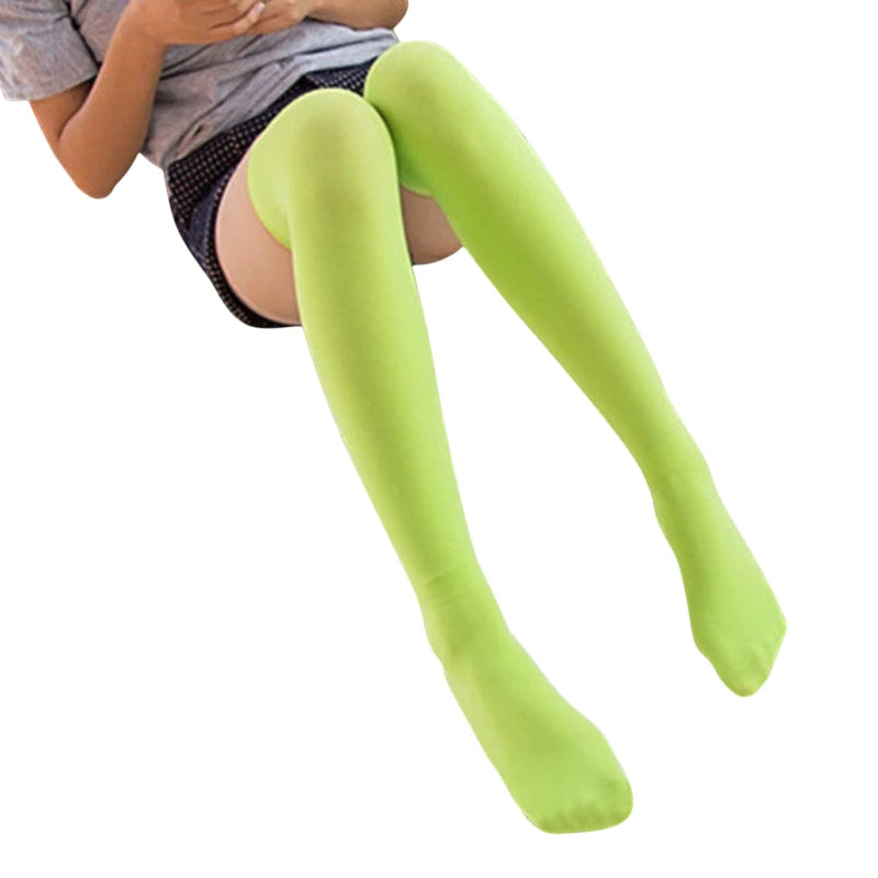 Women Skid-proof Knee Socks Winter Warm Comfortable Soft White Black Student Stockings Velvet Lengthening for Ladies