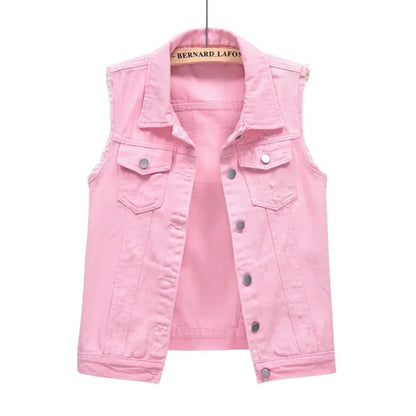 Coats Fashion Clothes Casual Vintage Elegant Sleeveless Denim Vest for Women Jacket Spring Streetwear Women Clothing Autumn
