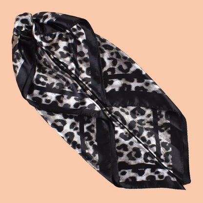 1PCS Women's Sexy Multicolor Leopard Print Woven Scarf Large Fashionable Headscarf for Travel Party Ladies Silk Square Scarf