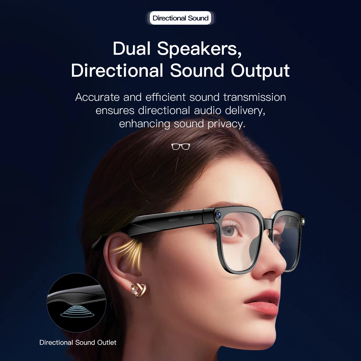 AI Smart Glasses 8MP Camera Video Recording ChatGPT Music Play Headphone Bluetooth Men Women Gifts Fashionable Glasses  2025