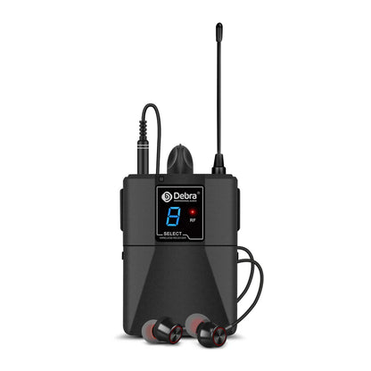 Debra UHF ER-480 Professional Wireless In-Ear Monitor System 50M Range Transmission 16 Frequency Adjustment for Church Stage