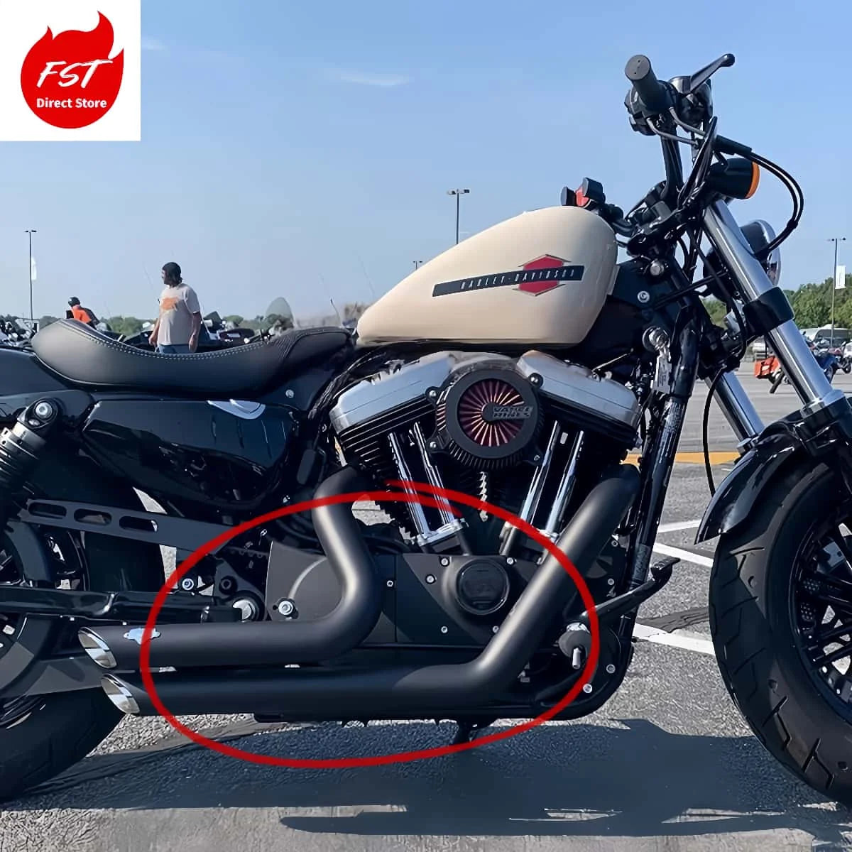 Harley Davidson Sportster 883/1200/72 VH Style Taiwan Made Horse Hoof Sound Exhaust Muffler for VANCE&HINES System