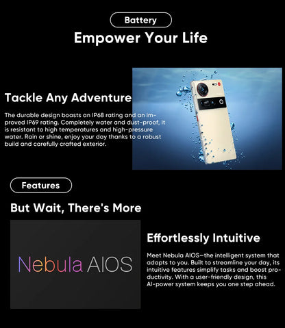 Nubia Z70 Ultra 5G Smartphone Snapdragon 8 Elite Processor 6.85' 144Hz AMOLED Display NFC  Global Version 16GB 512GB