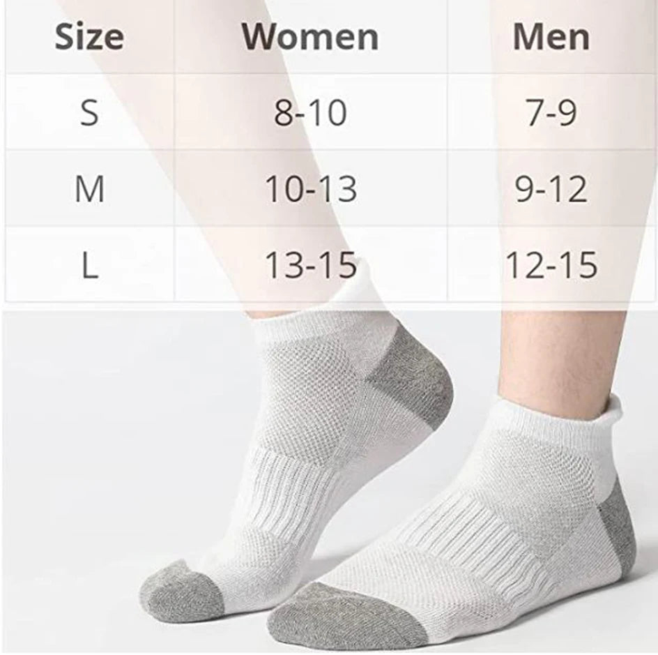 AOTOLK 6/12 Pairs Cotton Man and Women Socks Sports Solid Color Male's Short Sock Cycling Breathable Ankle Summer Running Socks