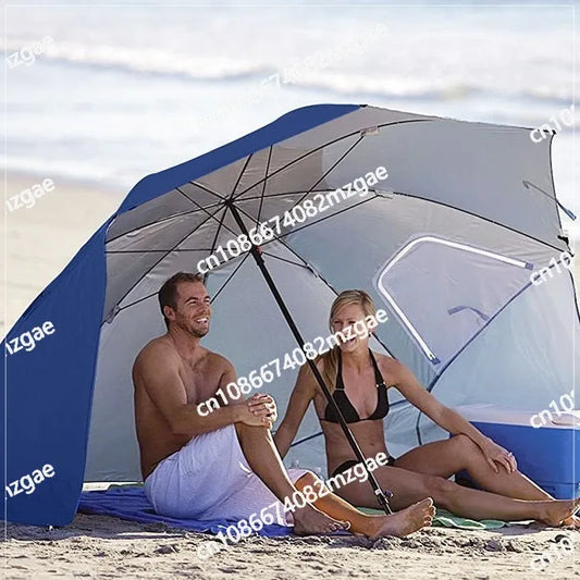 2.4 Meters with Window Breathable Windproof Outdoor Portable Beach Fishing Dual-purpose Tent Umbrella Beach Umbrella