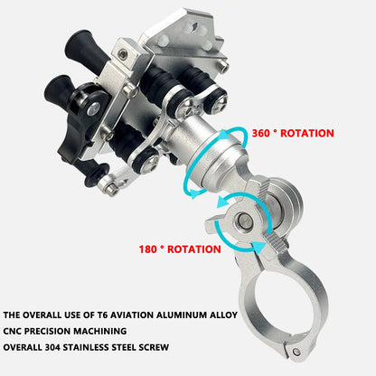 Motorcycle Phone Holder Universal Alloy Shock-Absorbing Motos Bicycle Handlebar Navigation Bracket 360° Rotary Adjustable Stand