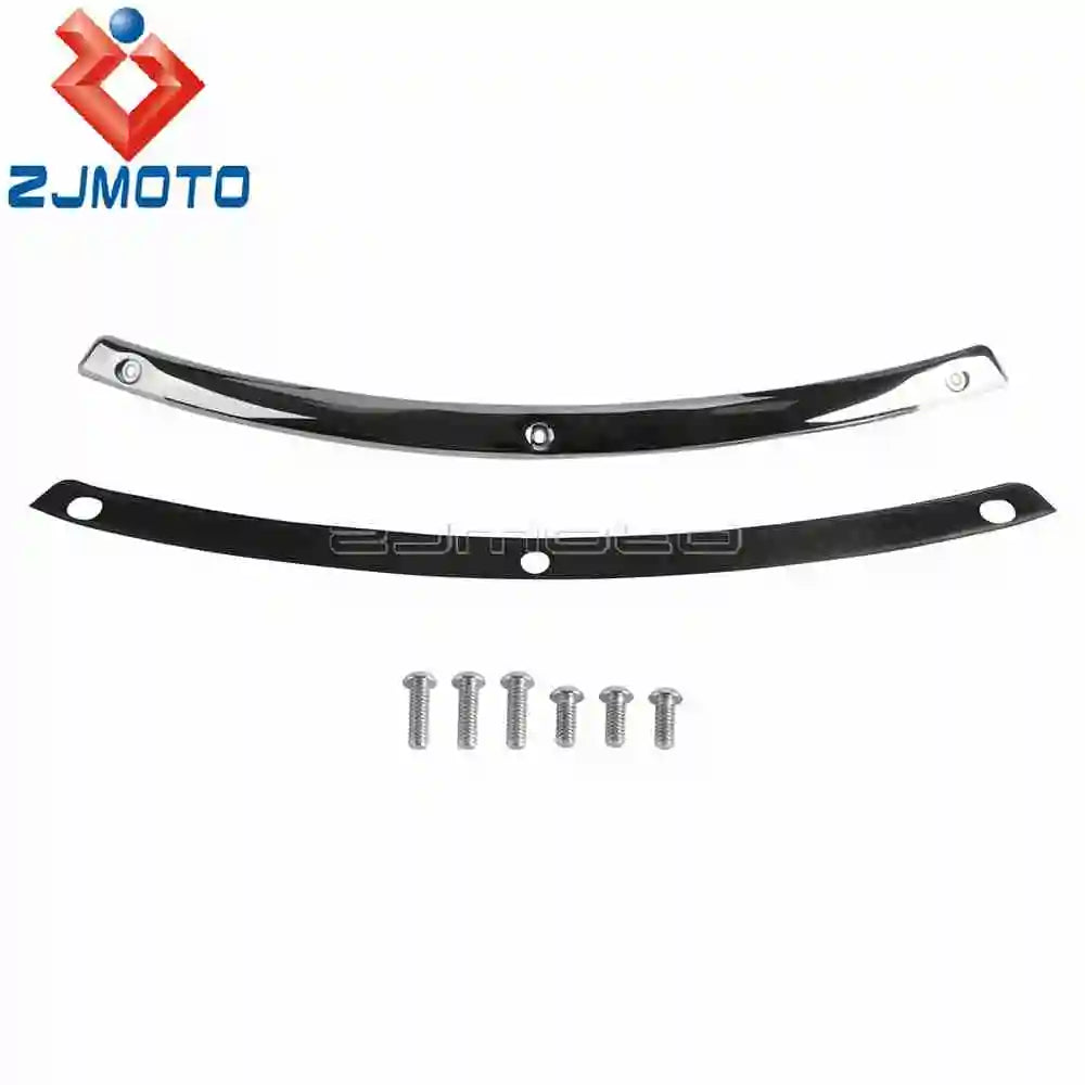 Steel Motorcycle Front Windshield Trim W/ Rubber Gasket For Harley Electra Street Tri Glide Touring Windscreen Strips 1996-2013