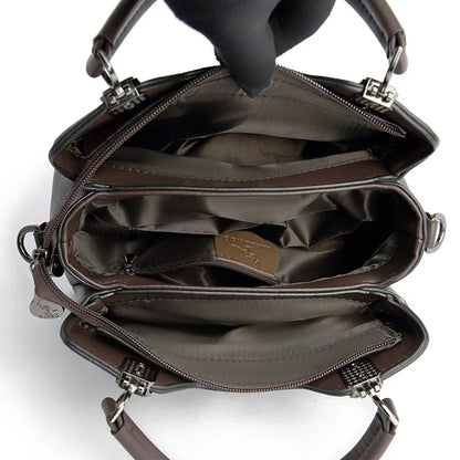 Luxury Handbag Fashion Print Large Capacity Soft Leather Women Shoulder Crossbody Bag Leisure Designer Ladies Purses and Handbag