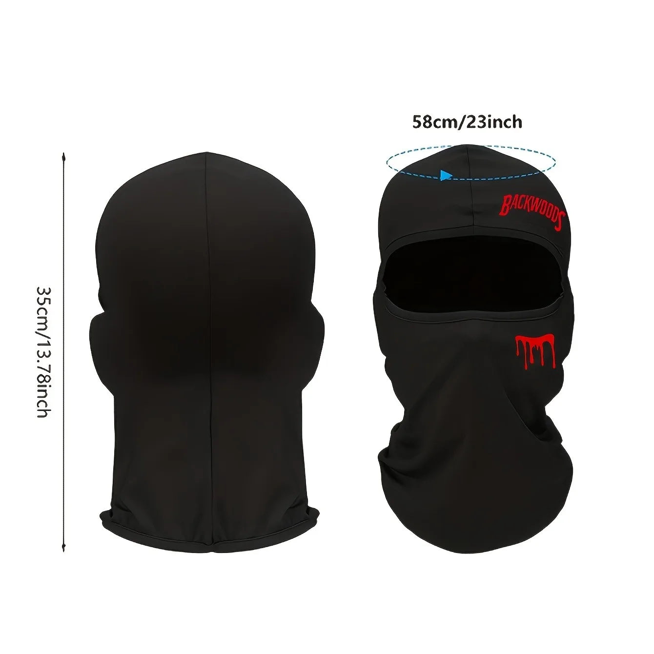 1pc/2pcs Four season universal Unisex outdoor cycling face mask, letter printed breathable elastic quick drying Masked hat