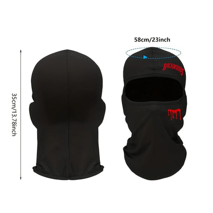 1pc/2pcs Four season universal Unisex outdoor cycling face mask, letter printed breathable elastic quick drying Masked hat