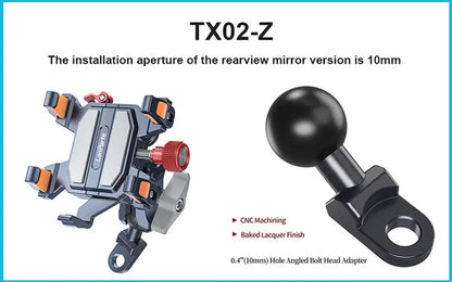 New Universal Motorcycle Phone Holder High-Quality Alloy Shock Absorption Motos Navigation Mount Motorcycle Accessories