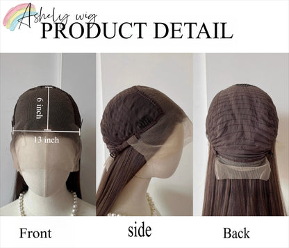 13*6 Lace Fron Wig Synthetic Lace Wigs Long Straight Hair Wig for Women Big Lace Frontal High Quality Fiber Hair Wig for Cosplay