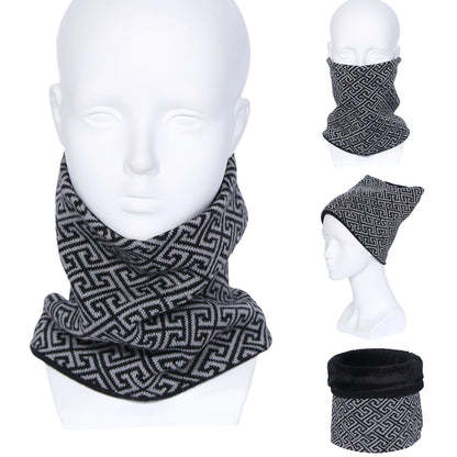 Winter Neck Coverings for Men's Warm Scarves Gentleman Thick Velvet Ring Scarf Warm Ski Cycling Face Mask Women Fashion Pullover