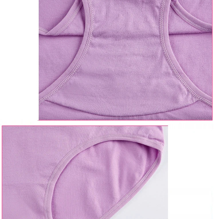 2Pcs Plus Size Women's Cotton Underwear High Waisted Tummy Control Panties Full Coverage Briefs Jacquard Ladies Panty Shaper