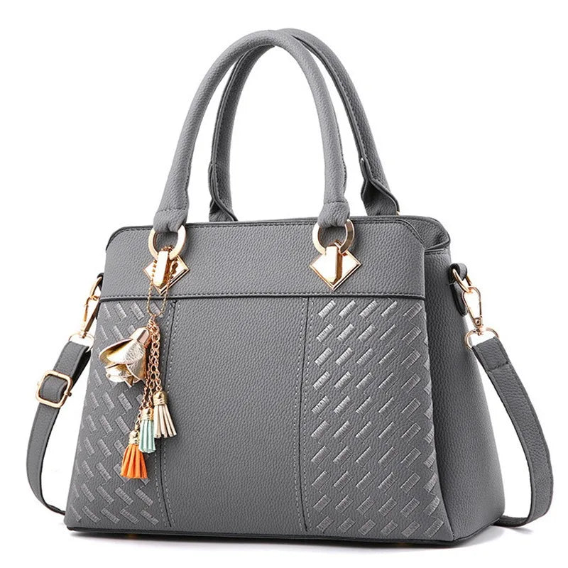 Gusure Luxury Handbag Women Crossbody Bag with tassel hanging Large Capacity Female Shoulder Bags Embroidery Tote Sac A Main