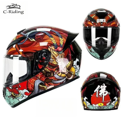 Adult Helmets For Motorcycle Full Face Helmet HD Visors Capacete De Moto Capacetes DOT Approved