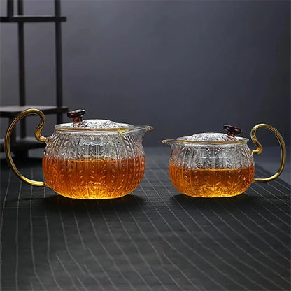 300ml 500ml High Borosilicate Heat-resistant Glass Teapot with Infuser Boiling Puer Flower Tea Pots Kung Fu Tea Set Teaware
