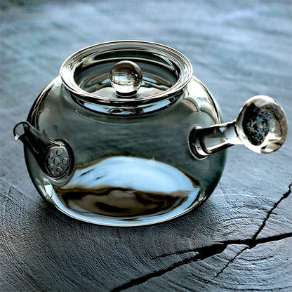 Exquisite 750ml Starry Sky Pattern Side Handle Glass Teapot With Hole Filter Brewing Green Tea Pot Kungfu Tea Set