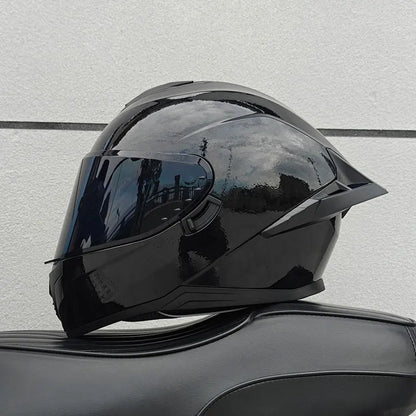 Motorcycle helmet, men's and women's dual lens full face helmet, motorcycle sports car, all season full face helmet