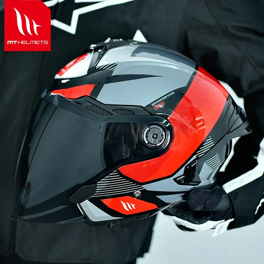 Spain MT Motorcycle Helmet ECE DOT Certification Half Helmet Men Capacete Cascos Para Moto 3/4 Open Face Casco Electric Motobike