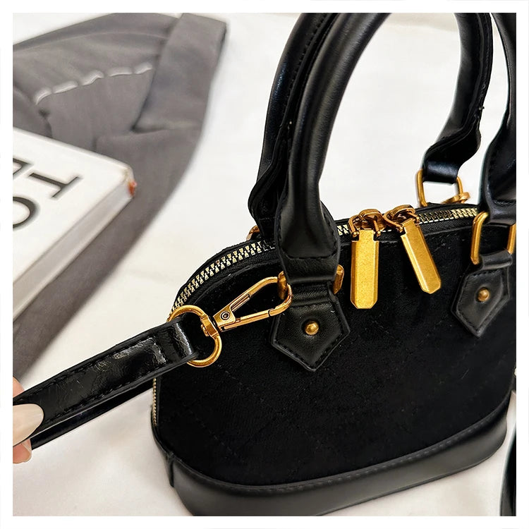 Trend Luxury Designer Ladies Handbag Women's Vintage PU Leather Shell Bag Casual Crossbody Bags for Women Shoulder Bag for Phone