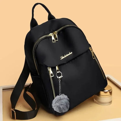 Simple Large Capacity Unisex Black Travel Backpack - Harajuku & High Street Style Student Backpack